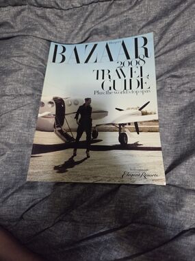 Harper's Bazaar 2008 Travel Guide Magazine - Light Blue & Cream Cover